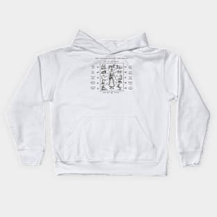 1890 The Twelve Signs of the Zodiac Kids Hoodie